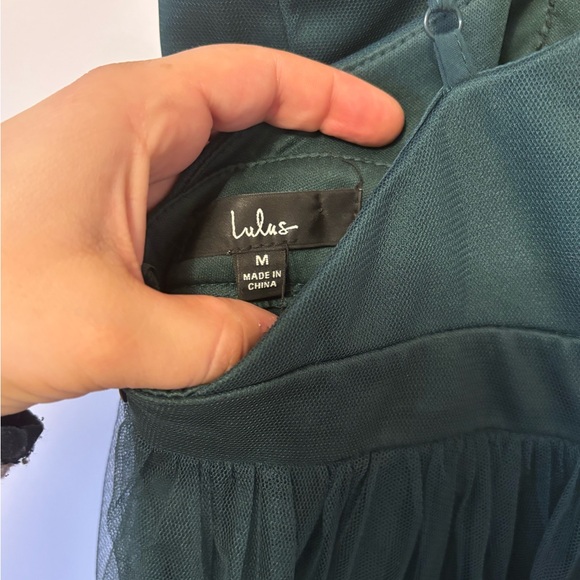 Lulu's Hunter Green Backless Maxi Dress - Picture 6 of 7